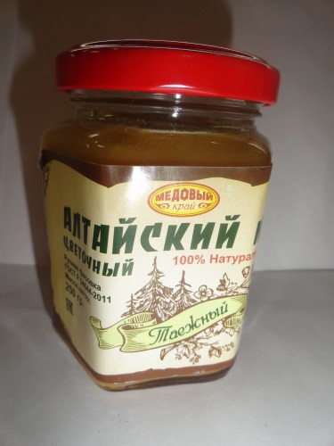Мед алтайский цветочный таежный «Медовый край», 250гр